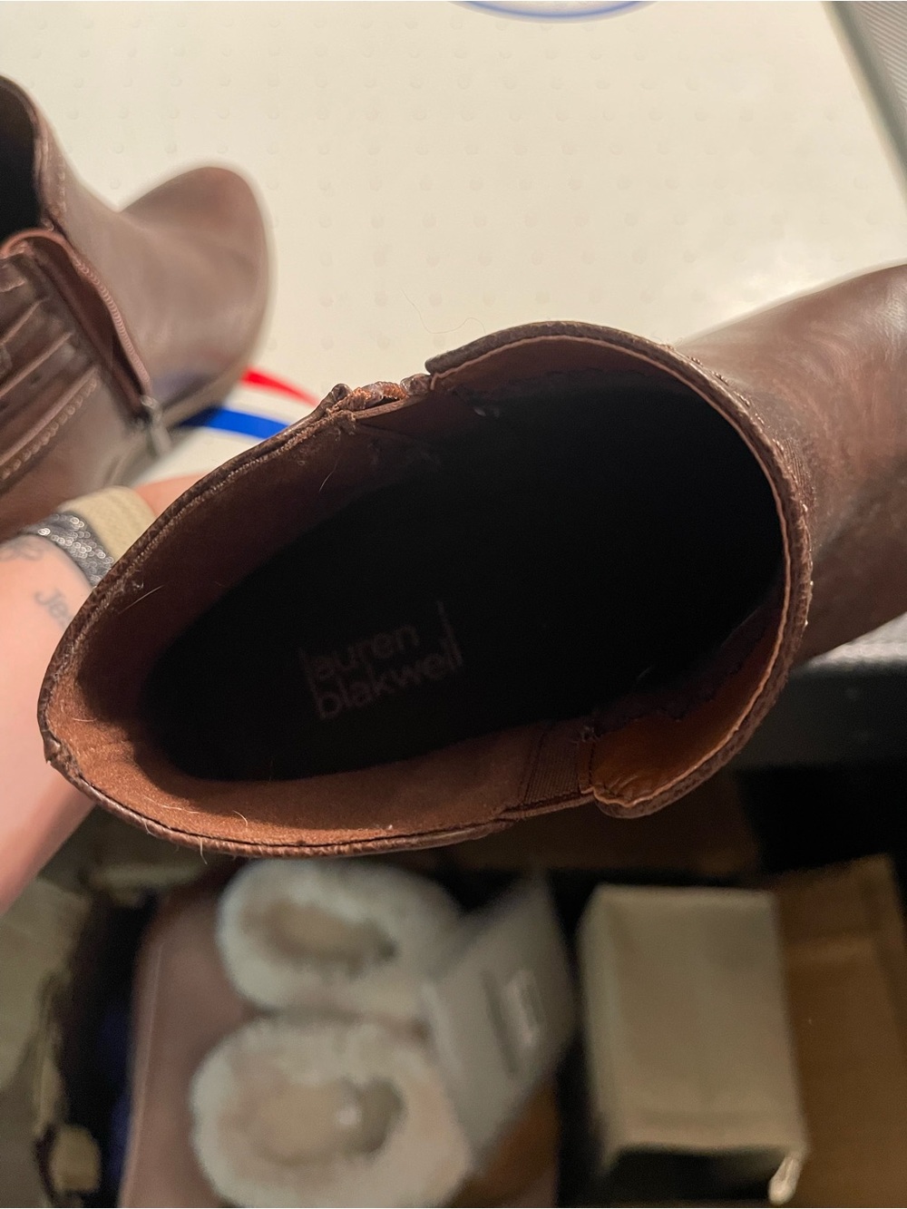 Women's Dark Brown Ankle Booties with Strap Detail - Picture 2 of 3